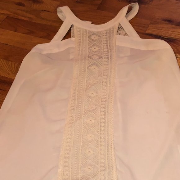 Maurices Tops - White Tank Top Babydoll Blouse